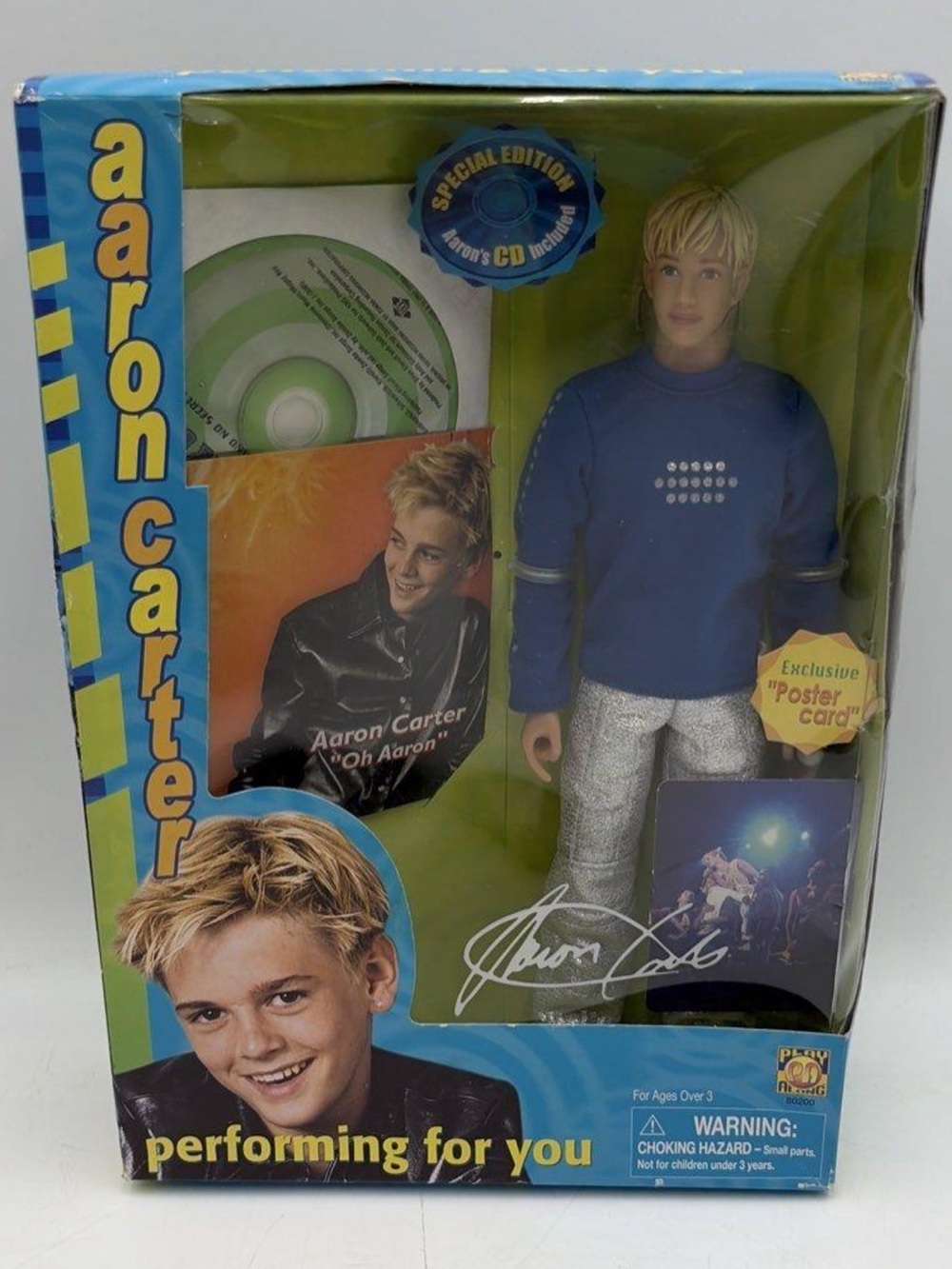 Aaron Carter Doll + Limited Edition CD & Poster Card